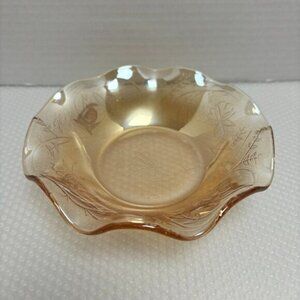 Jeannette Floragold Ruffled 5"Fruit Bowl - 5.5 Inches